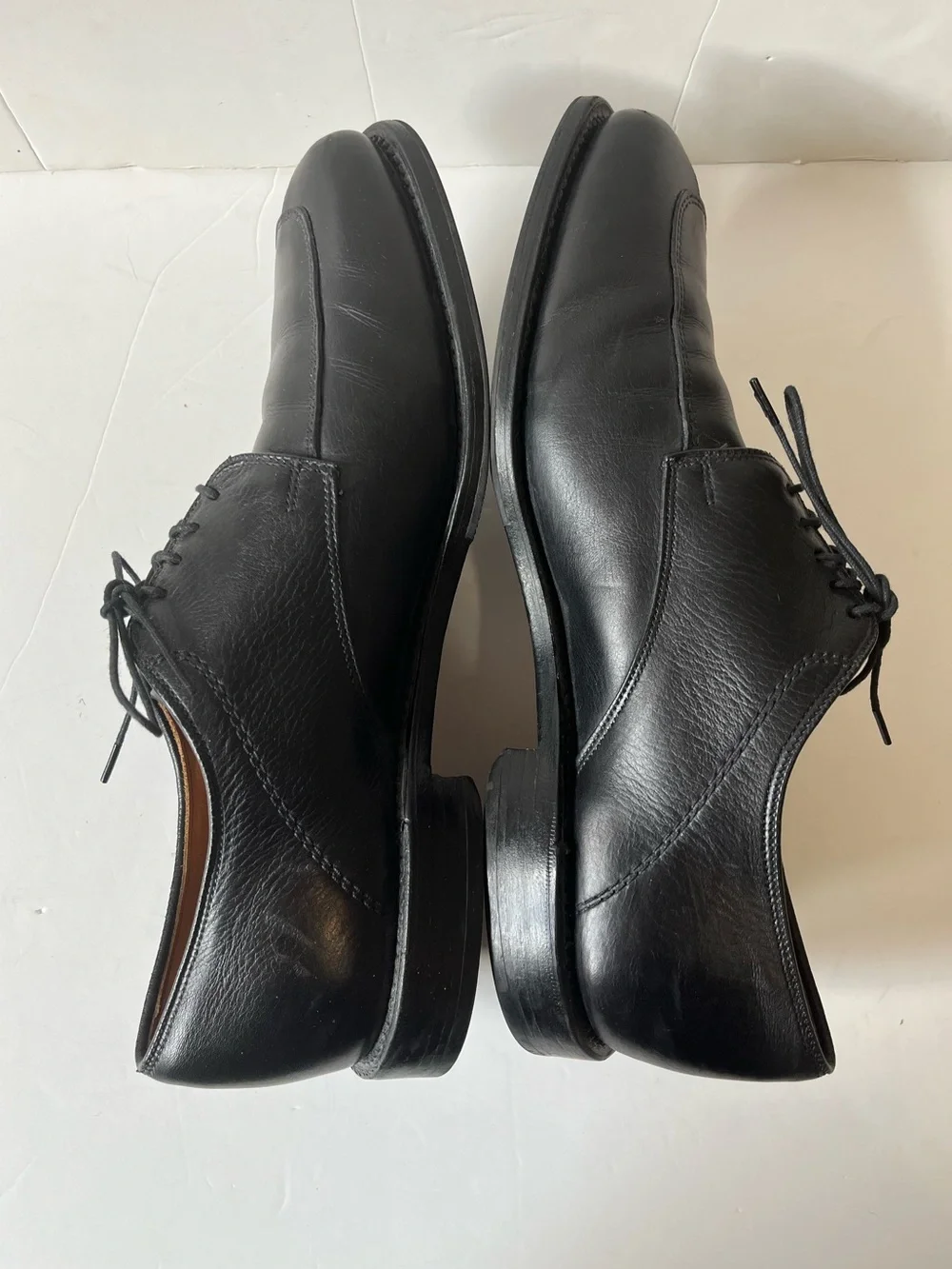 Allen Edmonds Denton black leather split-toe lace-up derby dress shoes size 9.5D